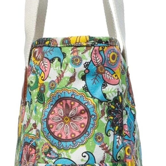 Women Canvas Tote Bag, Zipper Casual Tote's Handbag Large Capacity Shoulder Bag - Picture 6 of 7